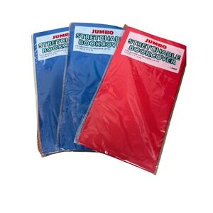 Jumbo Stretchable Book Covers Lot of 3 Fabric Textbook Protectors 10x11